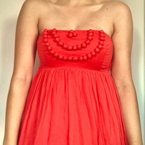 Gap strapless coral dress